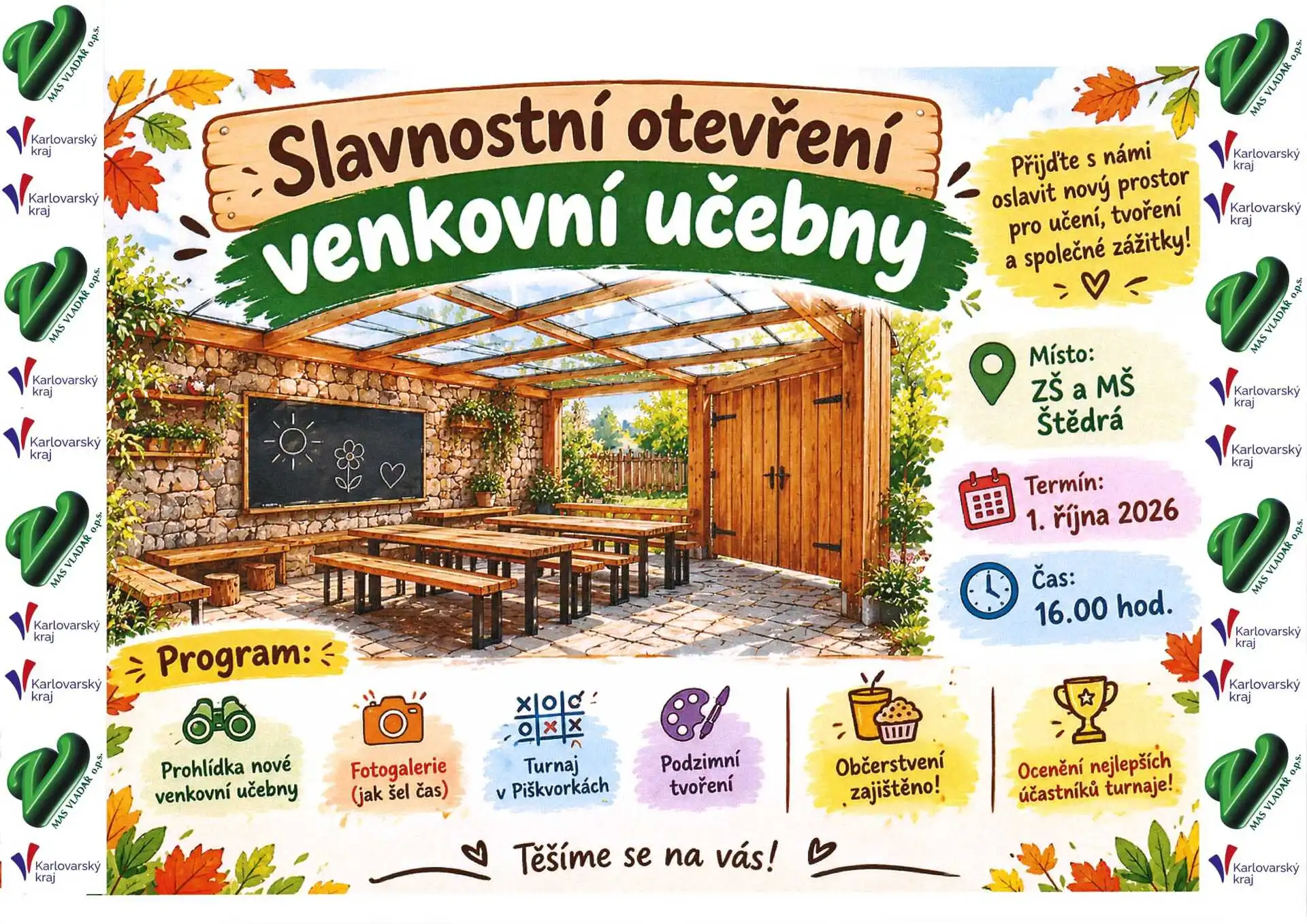 Slavnostní otevření venkovní učebny 1. 10. 2026